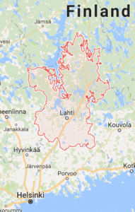 Map of Päijät-Häme area